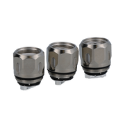 Drei Vaporesso GT Mesh 0,18 Ohm Verdampferköpfe aus Metall.