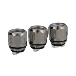 Drei Vaporesso GT Mesh 0,18 Ohm Verdampferköpfe aus Metall.