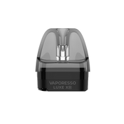 Vaporesso LUXE XR Pod in schwarzem Kunststoff mit transparentem Oberteil.