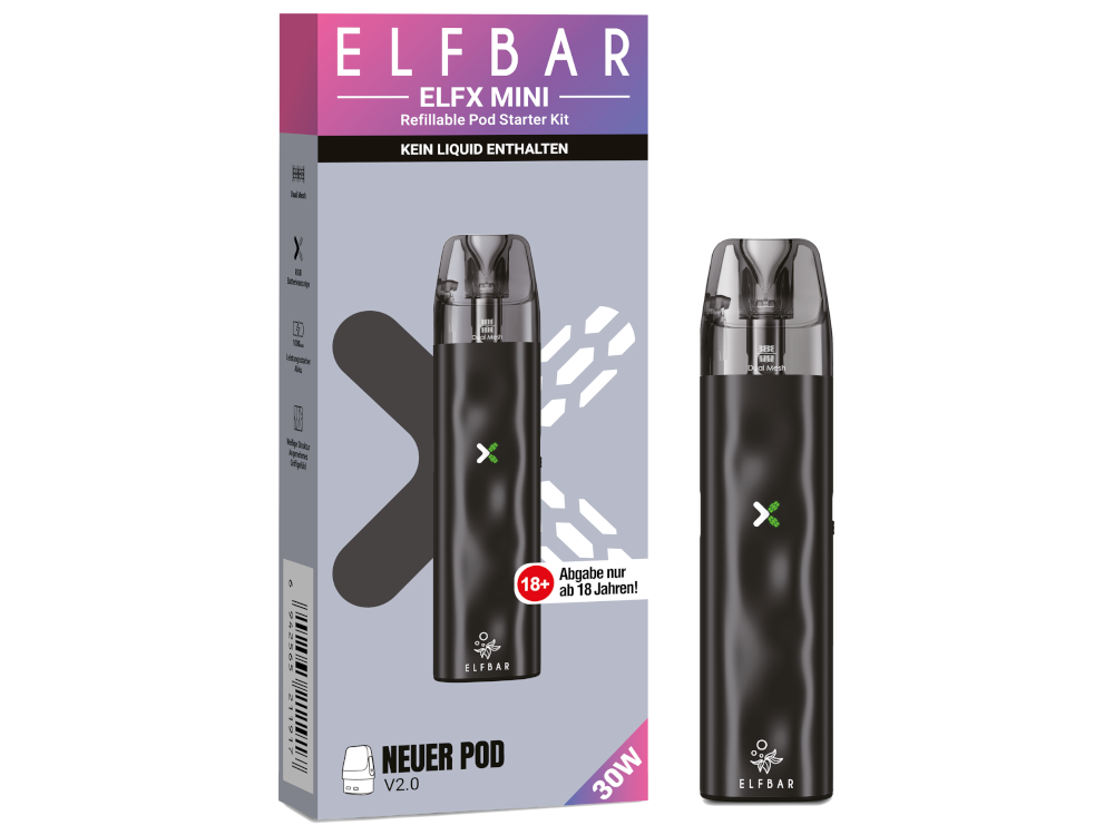 mini e-zigarette zum nachfüllen ELFBAR Elfx Mini E-Zigaretten Set