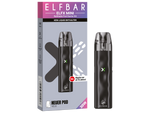 Elfbar Elfx Mini E-Zigaretten Set in Schwarz mit Verpackung und 30W Leistungsangabe.