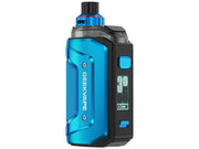 Ein blaues und schwarzes Geekvape Aegis Hero 5 E-Zigaretten Set mit Display.
