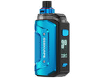 Ein blaues und schwarzes Geekvape Aegis Hero 5 E-Zigaretten Set mit Display.