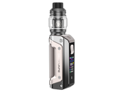GeekVape Aegis Solo 3 E-Zigaretten Set in Silber und Schwarz mit Display und Z Subohm Tank.