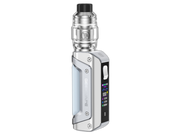 Silbernes GeekVape Aegis Solo 3 E-Zigaretten Set mit Z Subohm Tank und digitalem Display.