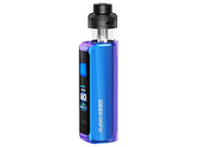 GEEKVAPE Aegis Force E-Zigarette in Blau mit schwarzem Mundstück und Display.