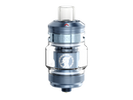Blauer Geekvape Z Nano 3 Clearomizer aus Edelstahl und Glas mit Logo-Gravur auf weißem Hintergrund.