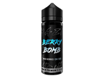 MaZa Berry Bomb Longfill E-Juice in einer schwarzen 120 ml Flasche mit blauem Schriftzug.