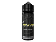 MaZa Lemon Cake Longfill-Aroma in einer schwarzen 120 ml Flasche mit gelber Aufschrift.