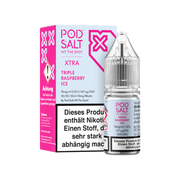 Pod Salt X - Nikotinsalz Liquid  - Triple Raspberry Ice