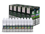 SC Fruit Probierbox E-Zigaretten Liquid mit 10ml Flaschen in verschiedenen Aromen.