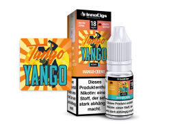 10 ml Tango Yango Fertigliquid von InnoCigs mit dem Geschmack von Mango und Sahne in den Stärken 0mg, 3mg, 6mg, 9mg und 18mg